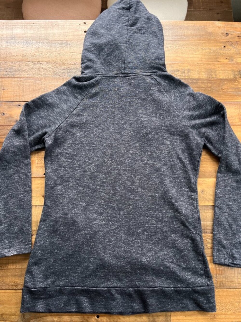 & Brand Double Hood Asymmetrical Zip Hoodie Dark Heather Gray 3XL - Picture 2 of 2